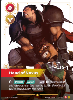 302/298 Darius, Hand of Noxus SHOWCASE