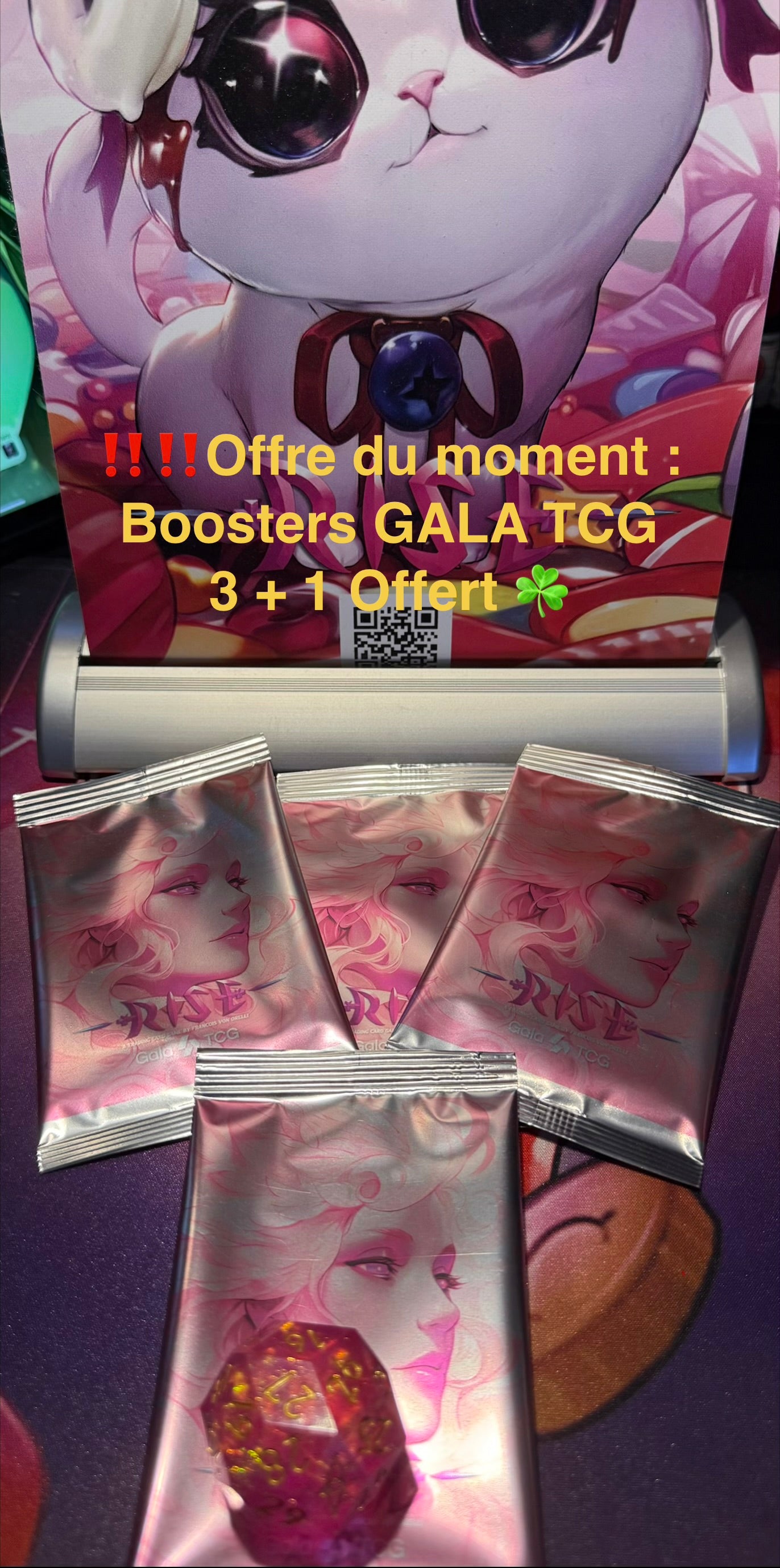 Offre Limitée 3+1 Boosters GALA TCG Code : GALA3 (Booster offert à ajouter au panier)