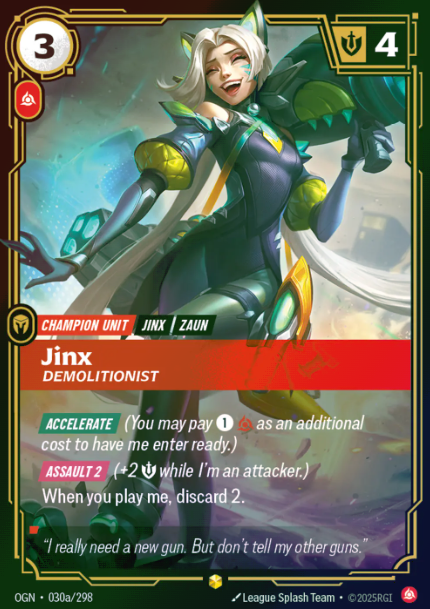 030a/298 Jinx, Demolitionist