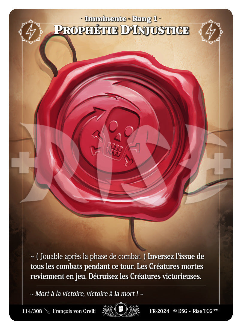 114/308 PROPHETIE D'INJUSTICE