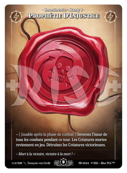 114/308 PROPHETIE D'INJUSTICE
