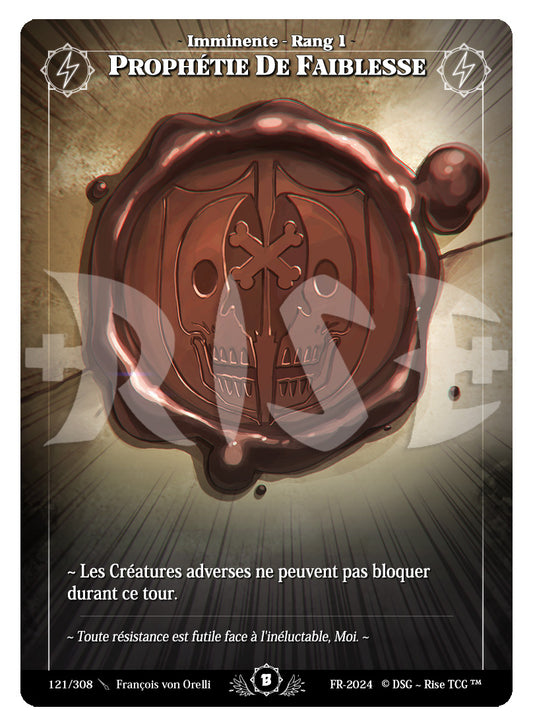 121/308 PROPHETIE DE FAIBLESSE