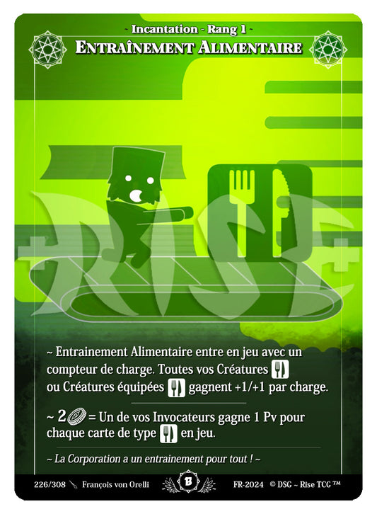 226/308 ENTRAINEMENT ALIMENTAIRE