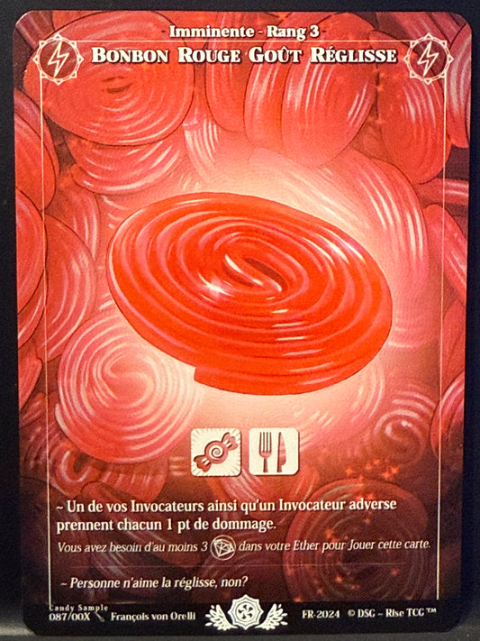 087/00X Bonbon Rouge Goût Reglisse  (fr)