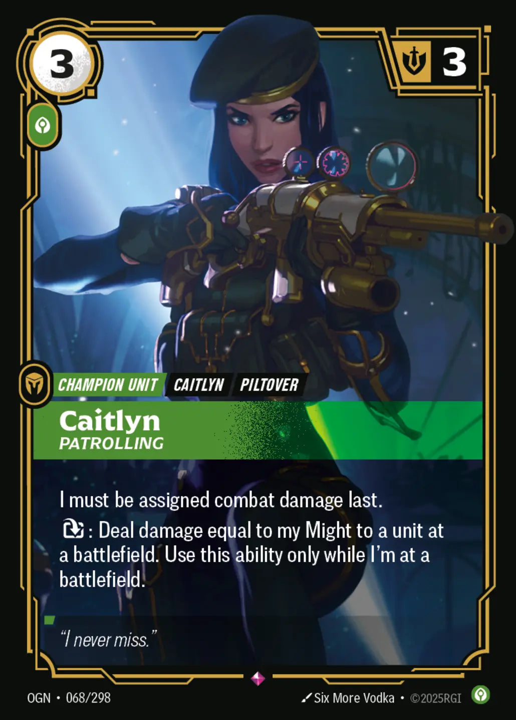 068/298 Caitlyn, Patrolling