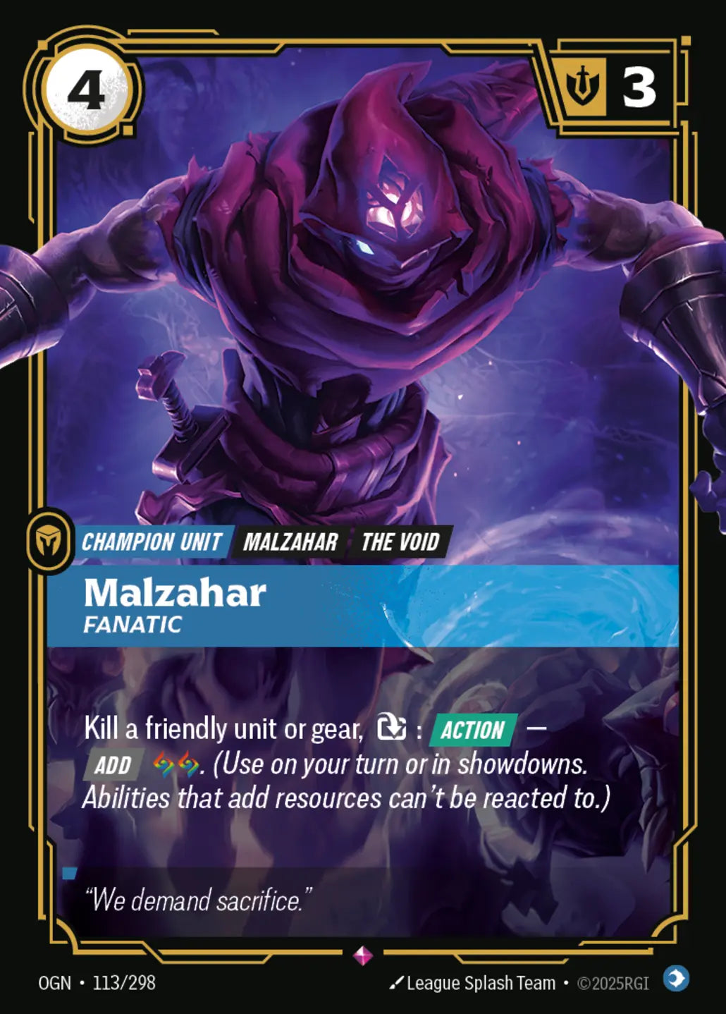 113/298 Malzahar, Fanatic