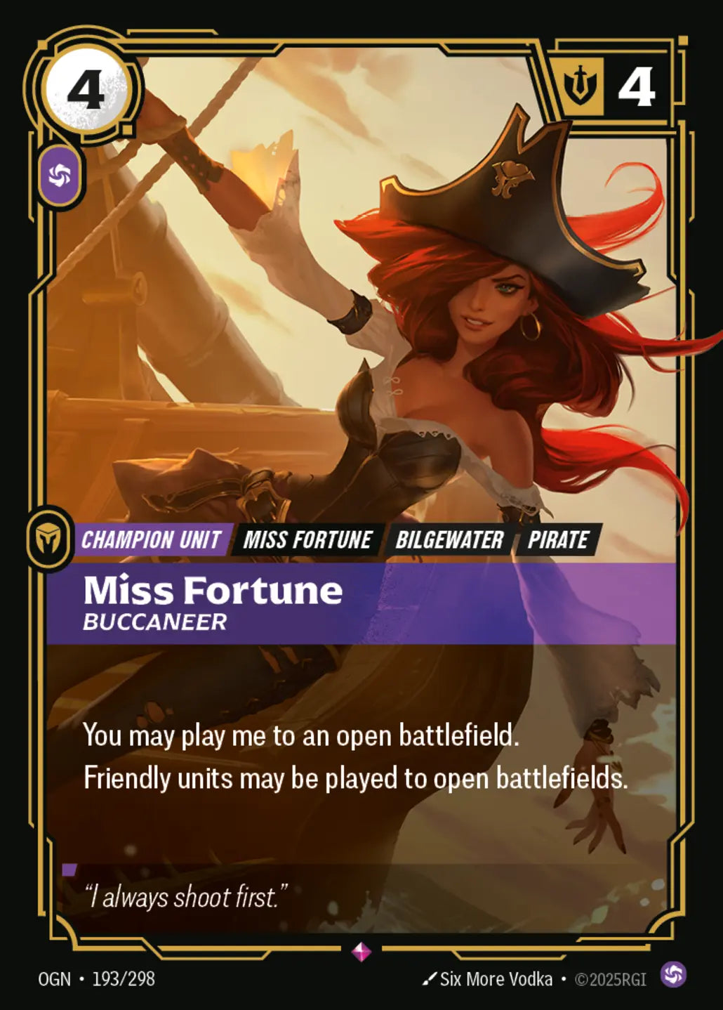193/298 Miss Fortune, Buccaneer