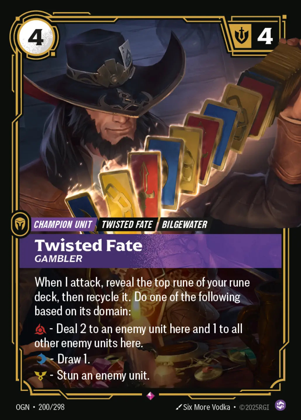 200/298 Twisted Fate, Gambler